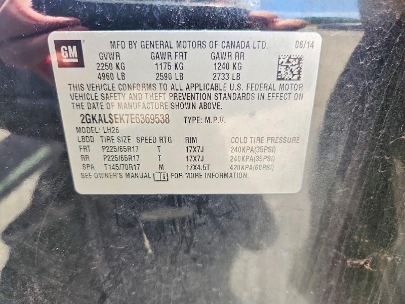Aukcja sprzedaży 2014 Gmc Terrain, vin: 2GKALSEK7E6369538, numer aukcji: 61079096