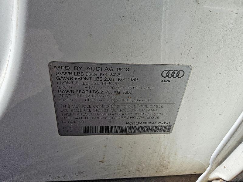 Продаж на аукціоні авто 2014 Audi Q5, vin: WA1LFAFP3EA029090, номер лоту: 58754186