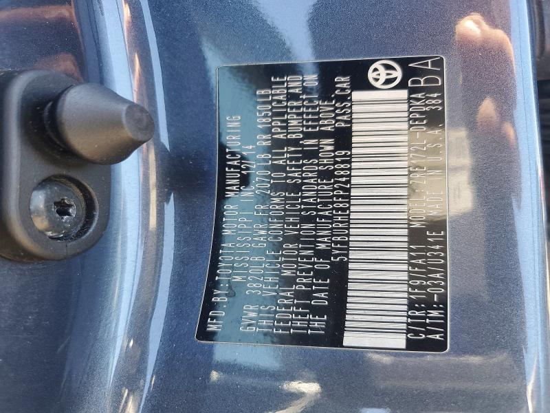Aukcja sprzedaży 2015 Toyota Corolla, vin: 5YFBURHE8FP248819, numer aukcji: 60450956