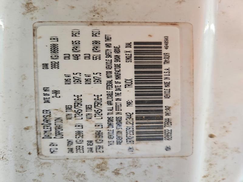 Продаж на аукціоні авто 2001 Dodge Ram 2500, vin: 1B7KF23Z91J213442, номер лоту: 62544416
