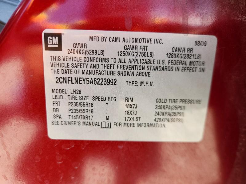 Продажа на аукционе авто 2010 Chevrolet Equinox, vin: 2CNFLNEY5A6223992, номер лота: 60240296