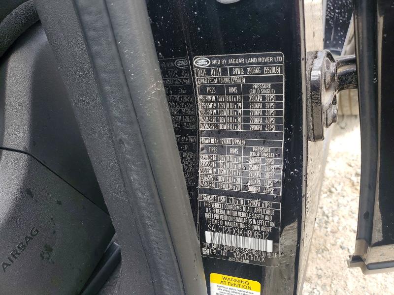 Продажа на аукционе авто 2019 Land Rover Discovery Sport, vin: SALCP2FX3KH808512, номер лота: 61101806