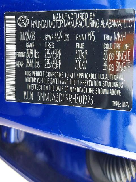 2024 Hyundai Tucson მანქანა იყიდება აუქციონზე, vin: 5NMJA3DE9RH301923, აუქციონის ნომერი: 59846496