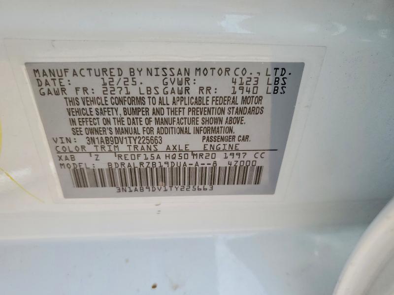 2026 Nissan Sentra მანქანა იყიდება აუქციონზე, vin: 3N1AB9DV1TY225663, აუქციონის ნომერი: 59869336