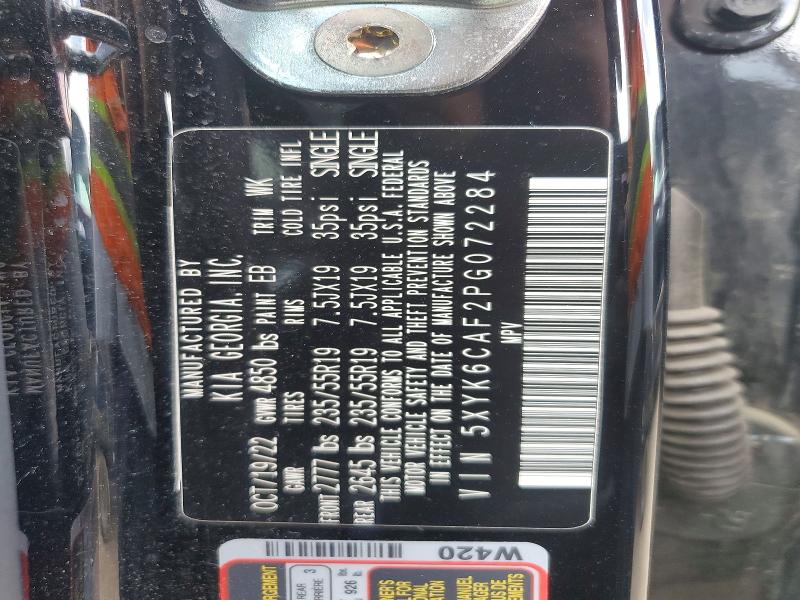 2023 Kia Sportage მანქანა იყიდება აუქციონზე, vin: 5XYK6CAF2PG072284, აუქციონის ნომერი: 59610326
