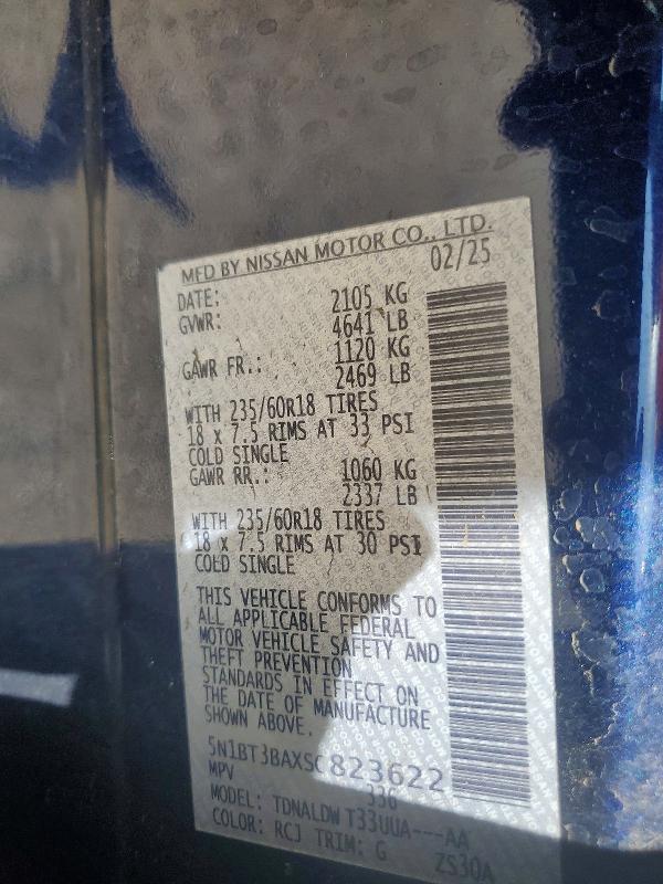 Продажа на аукционе авто 2025 Nissan Rogue, vin: 5N1BT3BAXSC823622, номер лота: 62484276