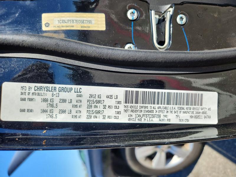 59639706 :رقم المزاد ، 1C4NJPFB7ED587298 vin ، 2014 Jeep Patriot مزاد بيع