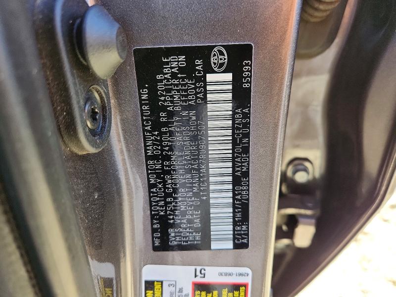 Продажа на аукционе авто 2024 Toyota Camry, vin: 4T1C11AK7RU907507, номер лота: 61679986