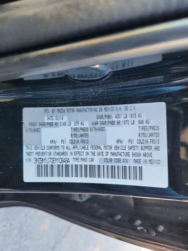 Продажа на аукционе авто 2014 Mazda 3, vin: 3MZBM1U70EM108484, номер лота: 59648406