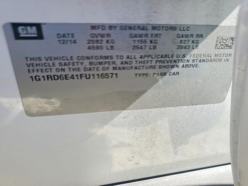 Продаж на аукціоні авто 2015 Chevrolet Volt, vin: 1G1RD6E41FU116571, номер лоту: 62512686