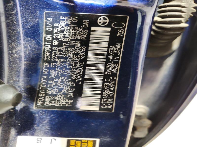 Продаж на аукціоні авто 2014 Toyota Pruis, vin: JTDKN3DU7E1788768, номер лоту: 60479956