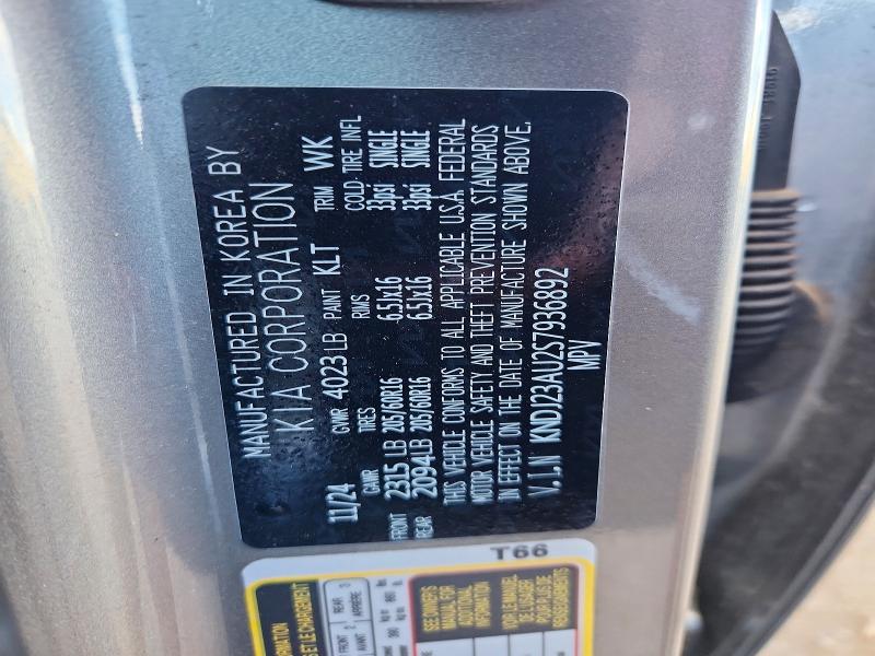 Aukcja sprzedaży 2025 Kia Soul, vin: KNDJ23AU2S7936892, numer aukcji: 85991105