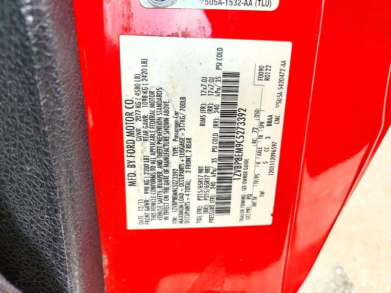 Продажа на аукционе авто 2012 Ford Mustang, vin: 1ZVBP8EM9C5273392, номер лота: 63284006