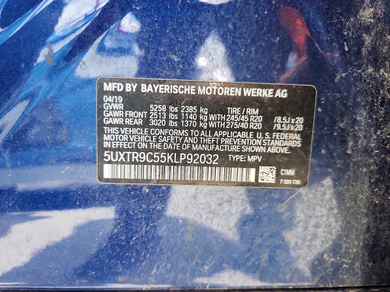 Продаж на аукціоні авто 2019 Bmw X3, vin: 5UXTR9C55KLP92032, номер лоту: 60051016