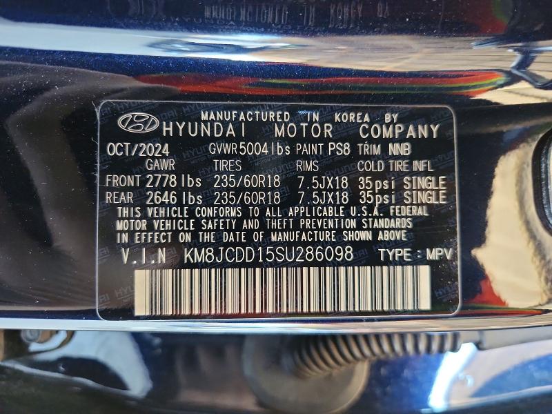 Продажа на аукционе авто 2025 Hyundai Tucson, vin: KM8JCDD15SU286098, номер лота: 63215216