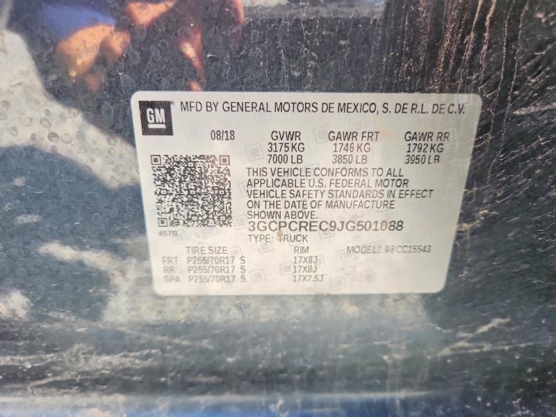 Продажа на аукционе авто 2018 Chevrolet Silverado, vin: 3GCPCREC9JG501088, номер лота: 61191316