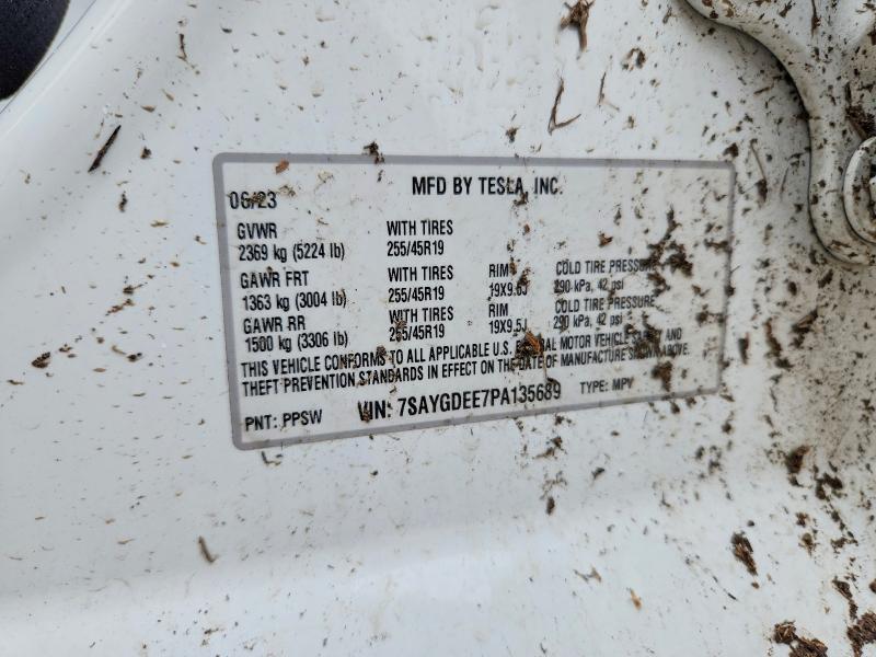 Продаж на аукціоні авто 2023 Tesla Model Y, vin: 7SAYGDEE7PA135689, номер лоту: 61378246