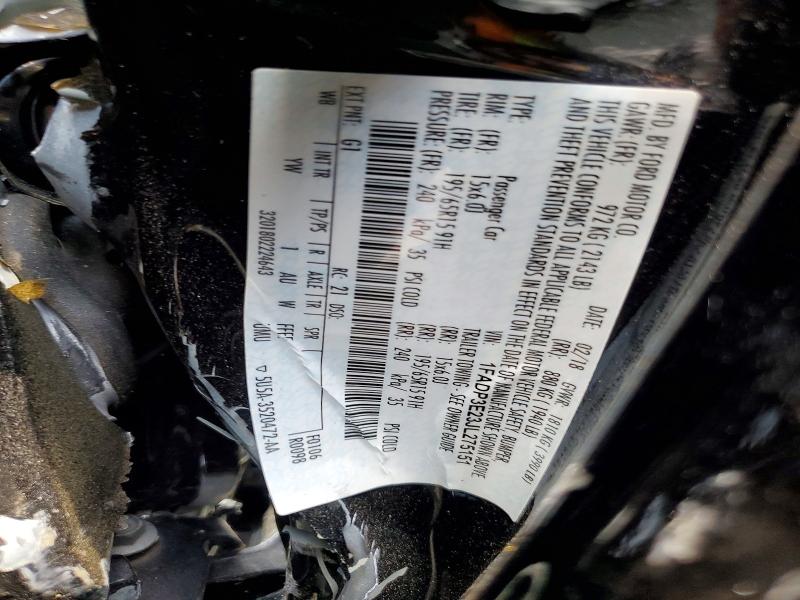 2018 Ford Focus მანქანა იყიდება აუქციონზე, vin: 1FADP3E23JL275151, აუქციონის ნომერი: 59553266
