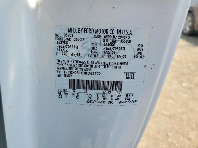 Продажа на аукционе авто 2003 Ford F150, vin: 1FTRX08LX3KD63772, номер лота: 62753276