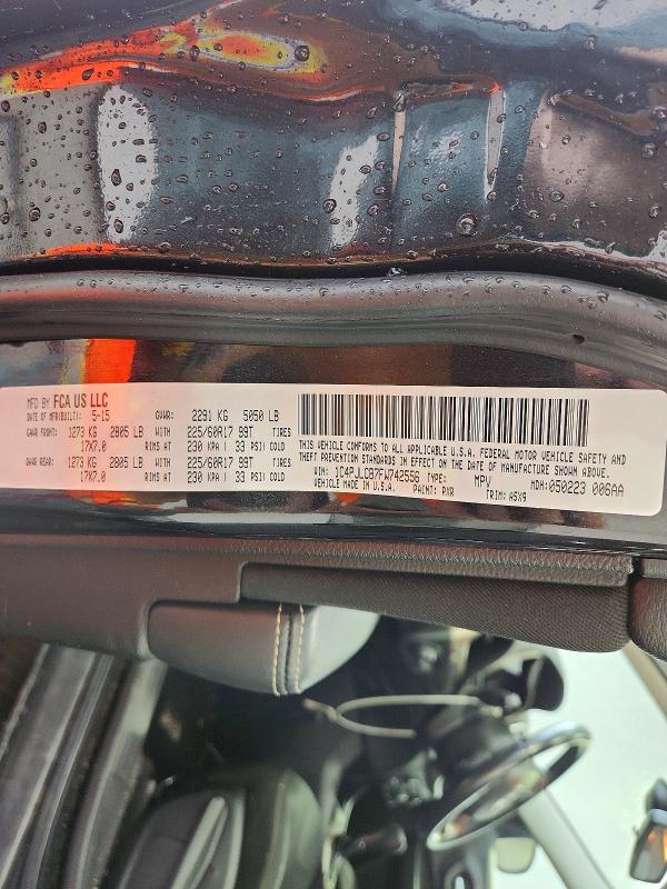 Продаж на аукціоні авто 2015 Jeep Cherokee, vin: 1C4PJLCB7FW742556, номер лоту: 62318916