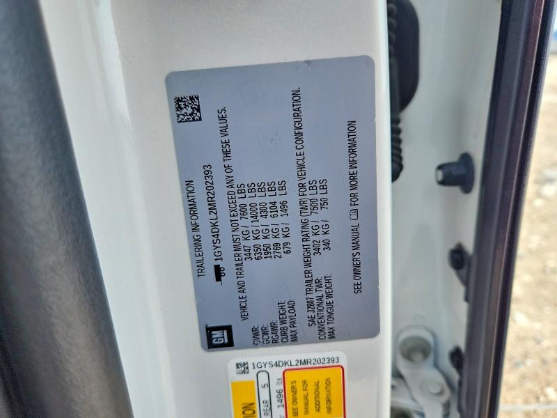 Aukcja sprzedaży 2021 Cadillac Escalade, vin: 1GYS4DKL2MR202393, numer aukcji: 59903036