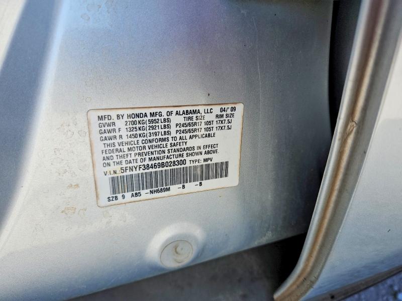 Продаж на аукціоні авто 2009 Honda Pilot, vin: 5FNYF38469B028300, номер лоту: 61689286