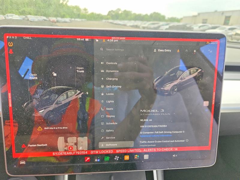 59198946 :رقم المزاد ، 5YJ3E1EA6LF793154 vin ، 2020 Tesla Model 3 مزاد بيع
