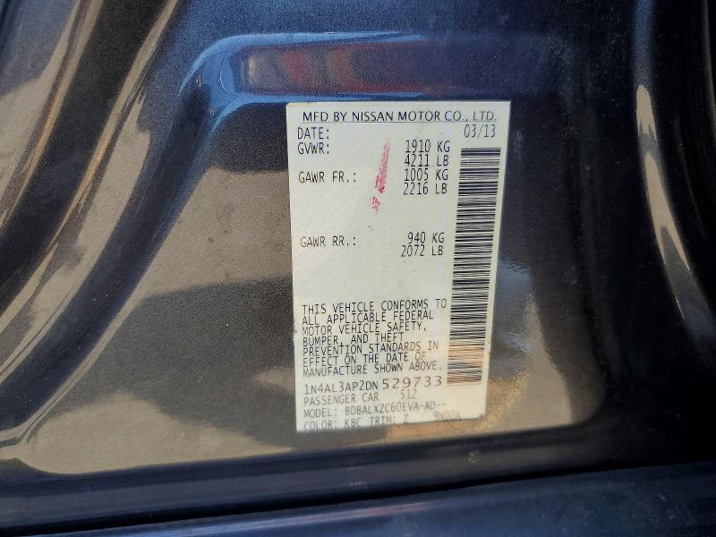 Продаж на аукціоні авто 2013 Nissan Altima, vin: 1N4AL3AP2DN529733, номер лоту: 60557056