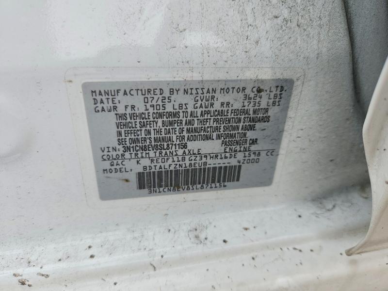 Продаж на аукціоні авто 2025 Nissan Versa, vin: 3N1CN8EV8SL871156, номер лоту: 60638176
