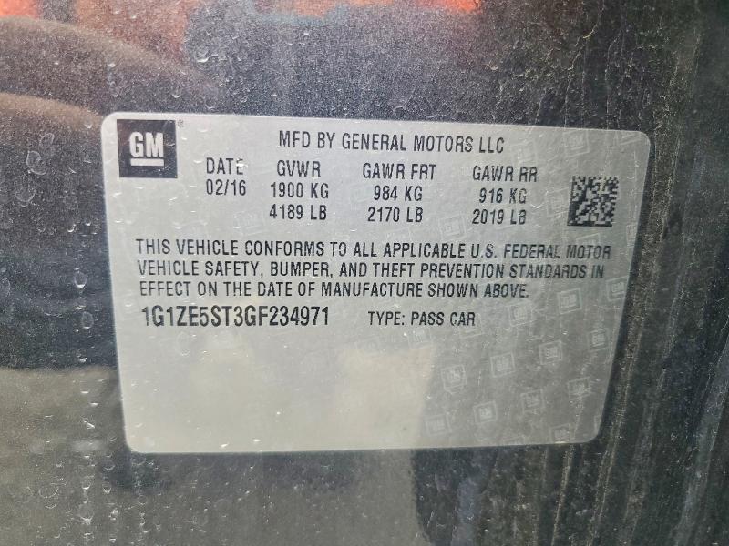 2016 Chevrolet Malibu მანქანა იყიდება აუქციონზე, vin: 1G1ZE5ST3GF234971, აუქციონის ნომერი: 60259386