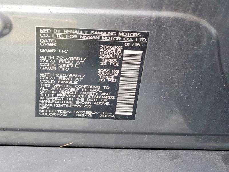 Продажа на аукционе авто 2018 Nissan Rogue, vin: KNMAT2MT6JP551733, номер лота: 60980836