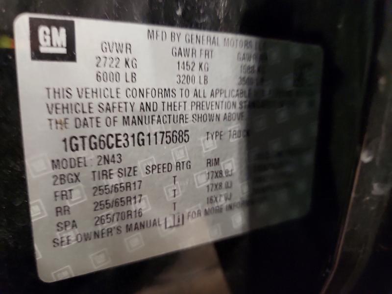 62386596 :رقم المزاد ، 1GTG6CE31G1175685 vin ، 2016 Gmc Canyon مزاد بيع