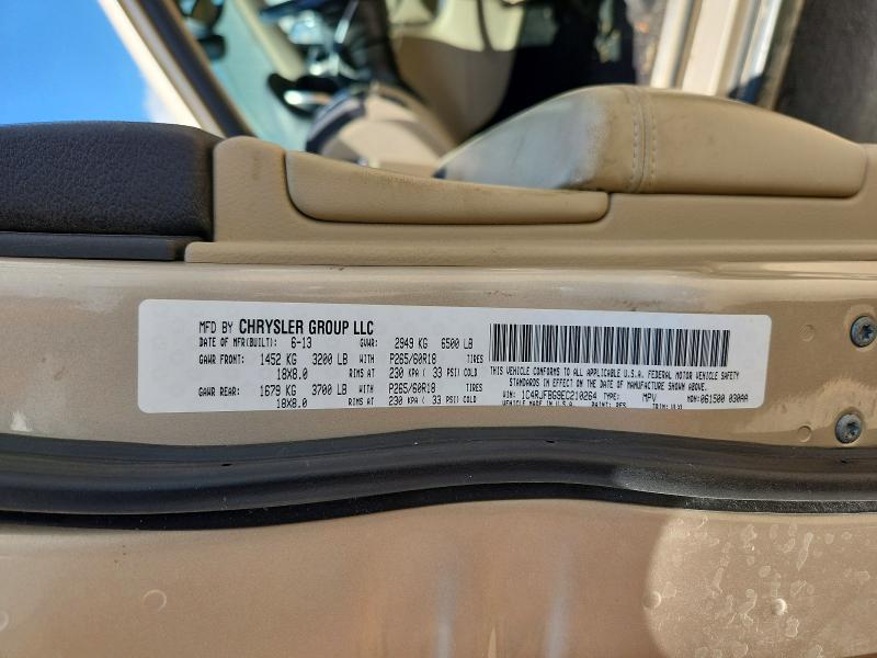 60837746 :رقم المزاد ، 1C4RJFBG9EC210264 vin ، 2014 Jeep Grand Cherokee مزاد بيع