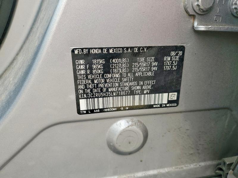 Aukcja sprzedaży 2020 Honda Hr-v, vin: 3CZRU5H35LM718677, numer aukcji: 60457846