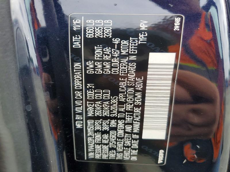 Aukcja sprzedaży 2017 Volvo Xc90, vin: YV4A22PL2H1150110, numer aukcji: 61762846