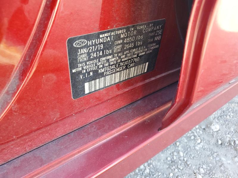 2019 Genesis G70 მანქანა იყიდება აუქციონზე, vin: KMTG34LE7KU037760, აუქციონის ნომერი: 59697166