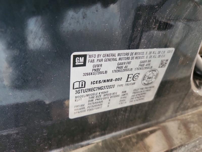Продаж на аукціоні авто 2017 Gmc Sierra, vin: 3GTU2NEC7HG372020, номер лоту: 59322796