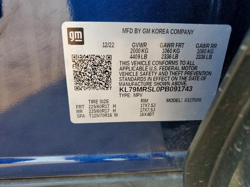 Продаж на аукціоні авто 2023 Chevrolet Trailblazer, vin: KL79MRSL0PB091743, номер лоту: 59982196