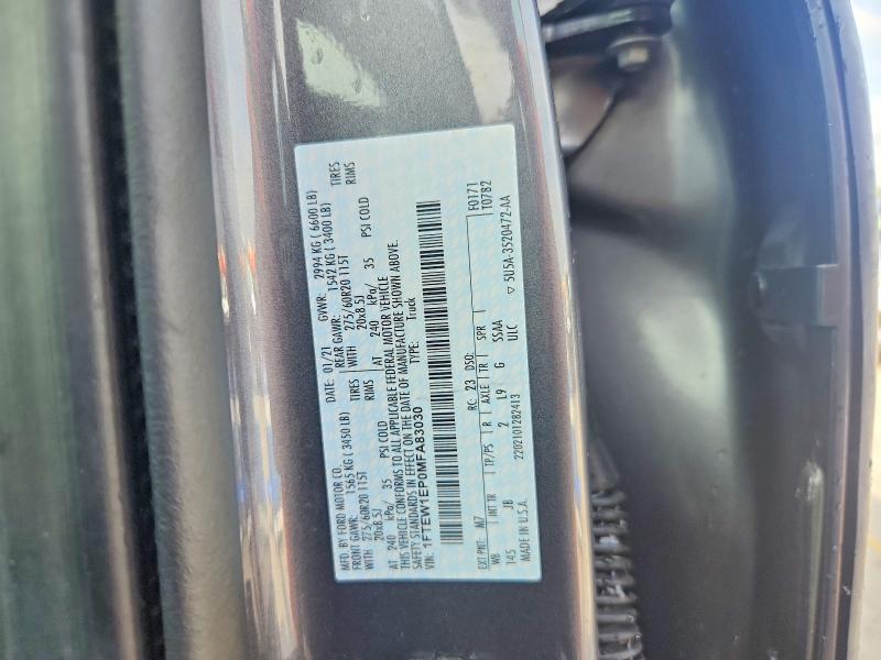 Aukcja sprzedaży 2021 Ford F150, vin: 1FTEW1EP0MFA83030, numer aukcji: 61744646