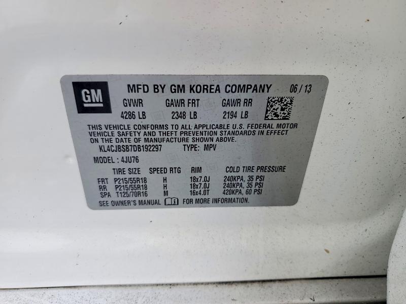 Продаж на аукціоні авто 2013 Buick Encore, vin: KL4CJBSB7DB192297, номер лоту: 61136836