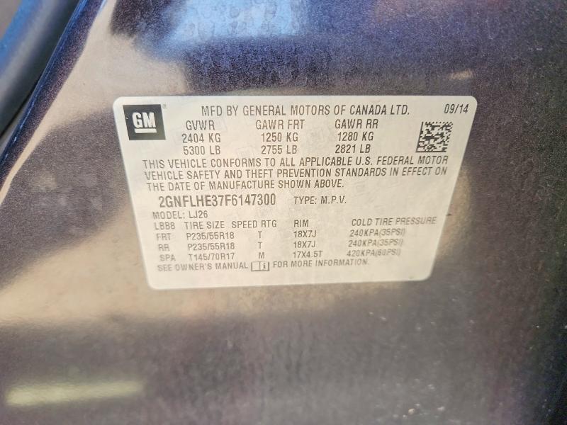 Продаж на аукціоні авто 2015 Chevrolet Equinox, vin: 2GNFLHE37F6147300, номер лоту: 63022706