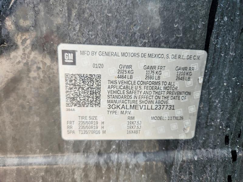 Aukcja sprzedaży 2020 Gmc Terrain, vin: 3GKALMEV1LL237731, numer aukcji: 60939066