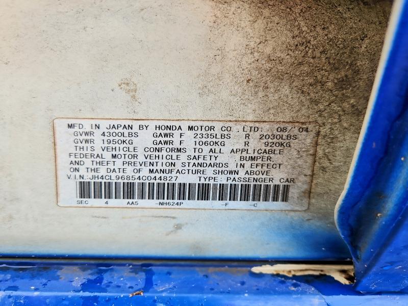 60293086 :رقم المزاد ، JH4CL96854C044827 vin ، 2004 Acura Tsx مزاد بيع