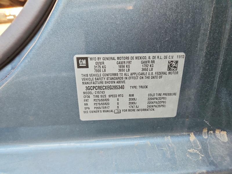 2014 Chevrolet Silverado მანქანა იყიდება აუქციონზე, vin: 3GCPCRECXEG285340, აუქციონის ნომერი: 60970716