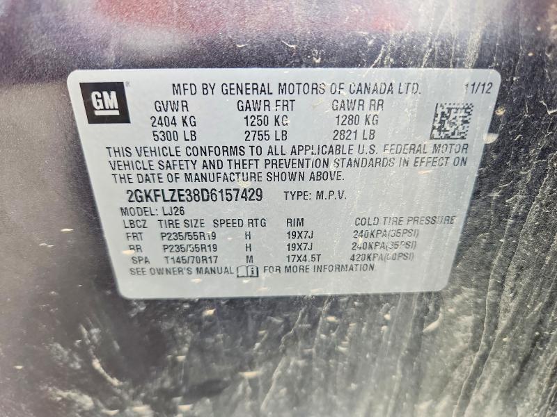 Продажа на аукционе авто 2013 Gmc Terrain, vin: 2GKFLZE38D6157429, номер лота: 61788486