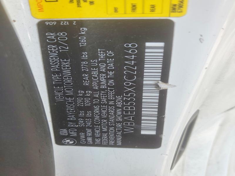 Aukcja sprzedaży 2009 Bmw 650, vin: WBAEB535X9C224468, numer aukcji: 60679576