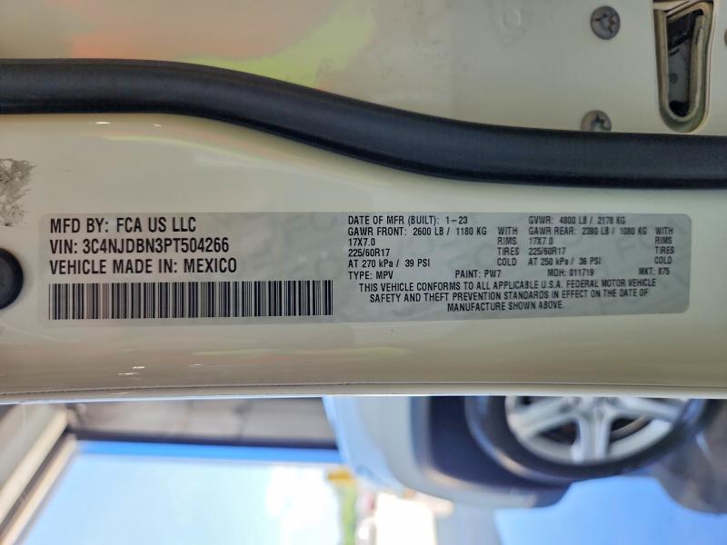 59131756 :رقم المزاد ، 3C4NJDBN3PT504266 vin ، 2023 Jeep Compass مزاد بيع