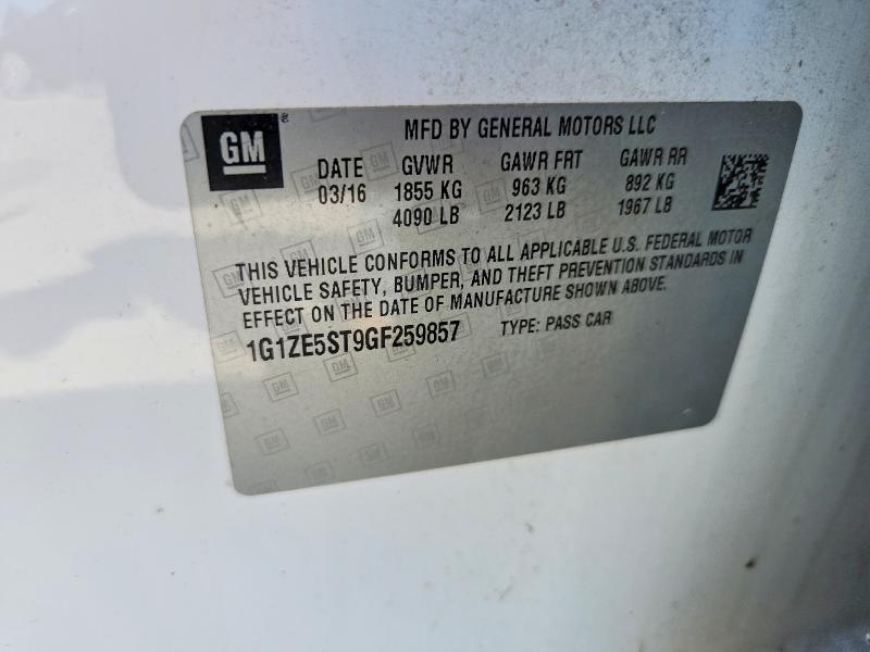 Продаж на аукціоні авто 2016 Chevrolet Malibu, vin: 1G1ZE5ST9GF259857, номер лоту: 62990656