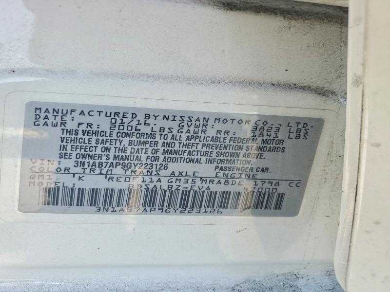 Aukcja sprzedaży 2016 Nissan Sentra, vin: 3N1AB7AP9GY223126, numer aukcji: 62544696