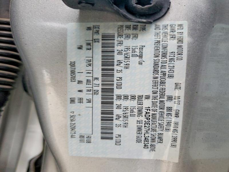 Aukcja sprzedaży 2017 Ford Focus, vin: 1FADP3E27HL348340, numer aukcji: 60061056